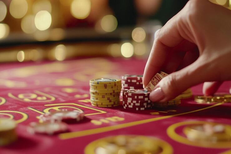 Auto Roulette digital result display and betting options